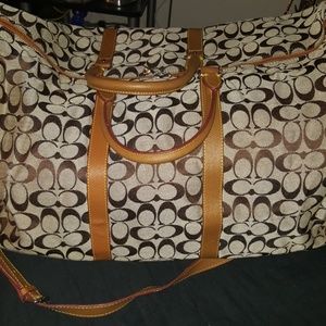 Coach khaki duffle bag luggage MAKE AN OFFER